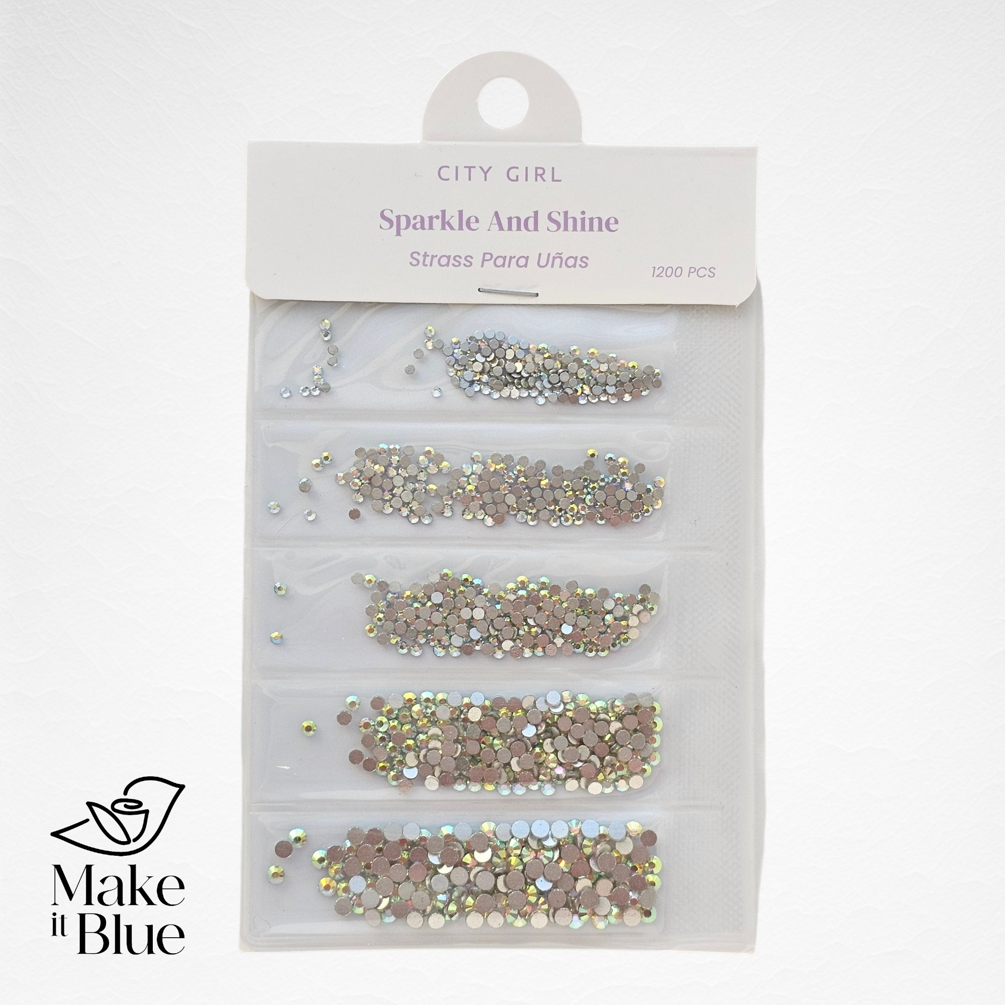 Strass deco de uñas tornasol 1200pcs - City Girl