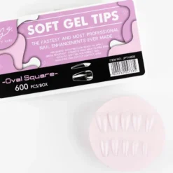 Tips soft gel Oval Square x600pcs - city girl