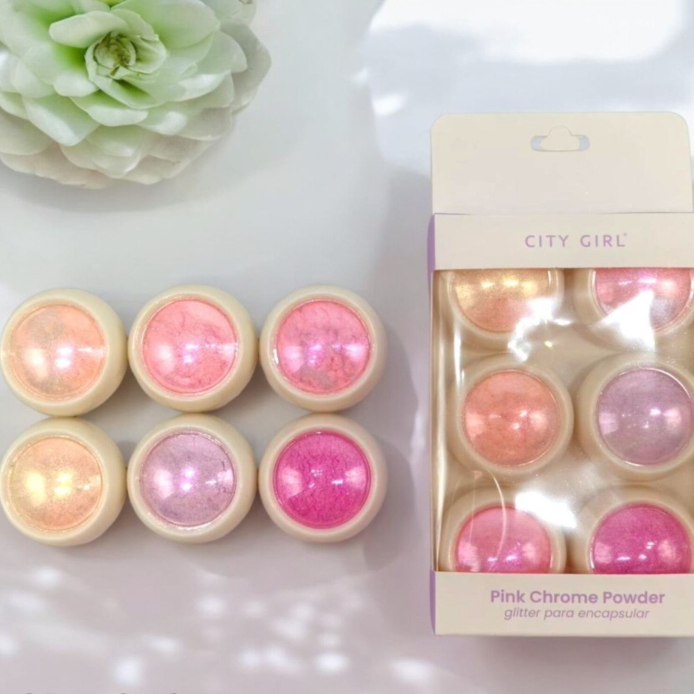 Pack de 6 polvos Pink Chrome - City Girl