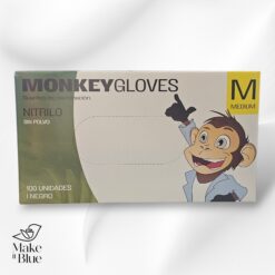 Caja de guantes negros de nitrilo 100 un talle M - Monky Gloves