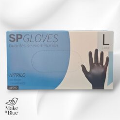 Caja de guantes negros de nitrilo 100 un talle L - SP Gloves