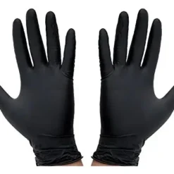 Un Par de guantes nitrilo negro talle M