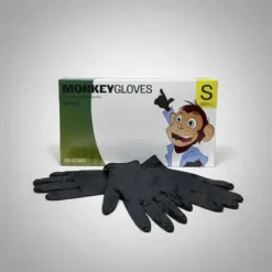 Caja de guantes negros de nitrilo 100 un talle S - Monky Gloves